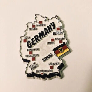 Germany Map Rubber Magnet Souvenir  Travel Refrigerator